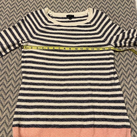 Talbots Striped Sweater with Pink Color Blocking - Small Petite - Picture 7 of 8